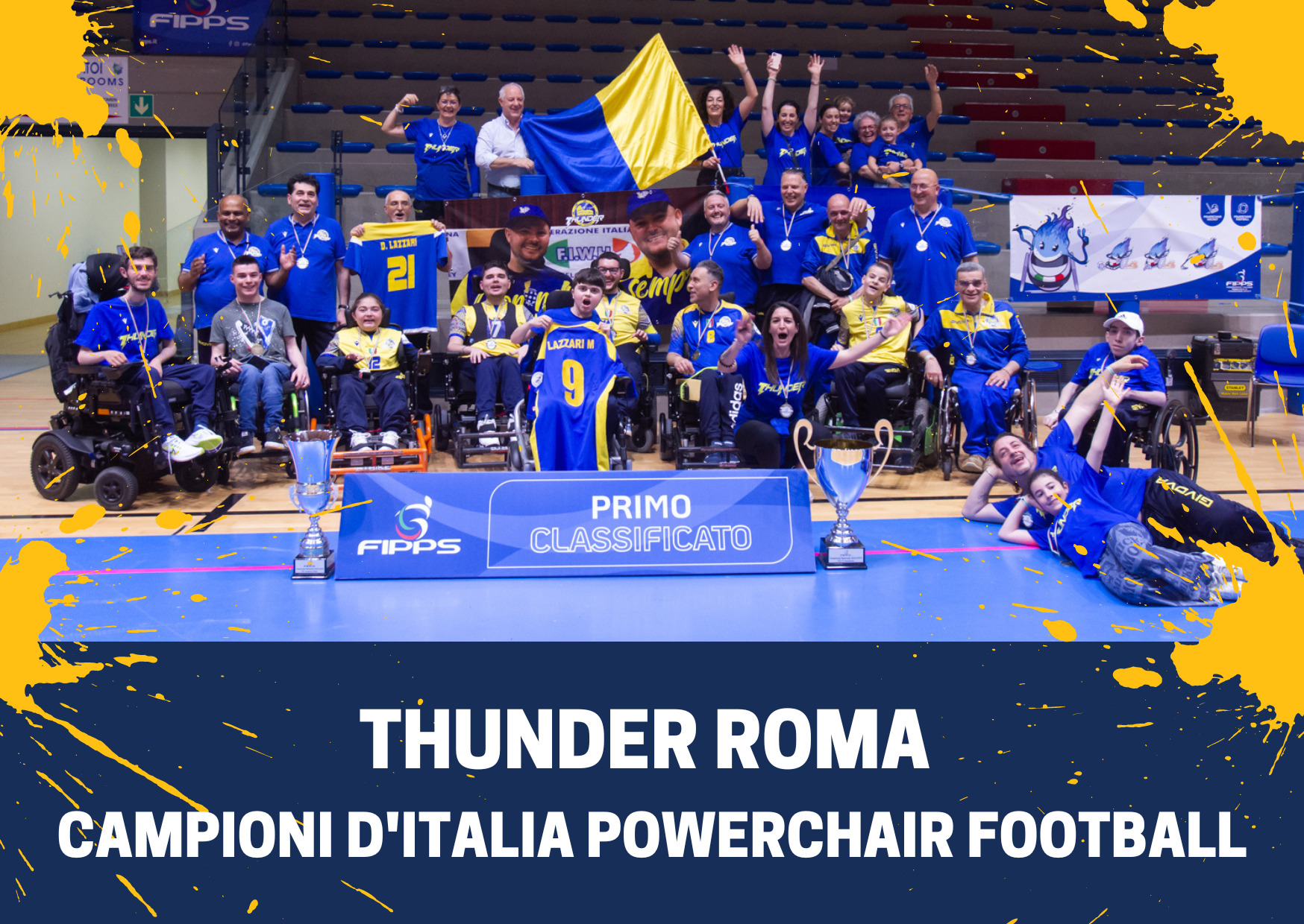 I THUNDER ROMA SI CONFERMANO CAMPIONI D’ITALIA DEL POWERCHAIR FOOTBALL