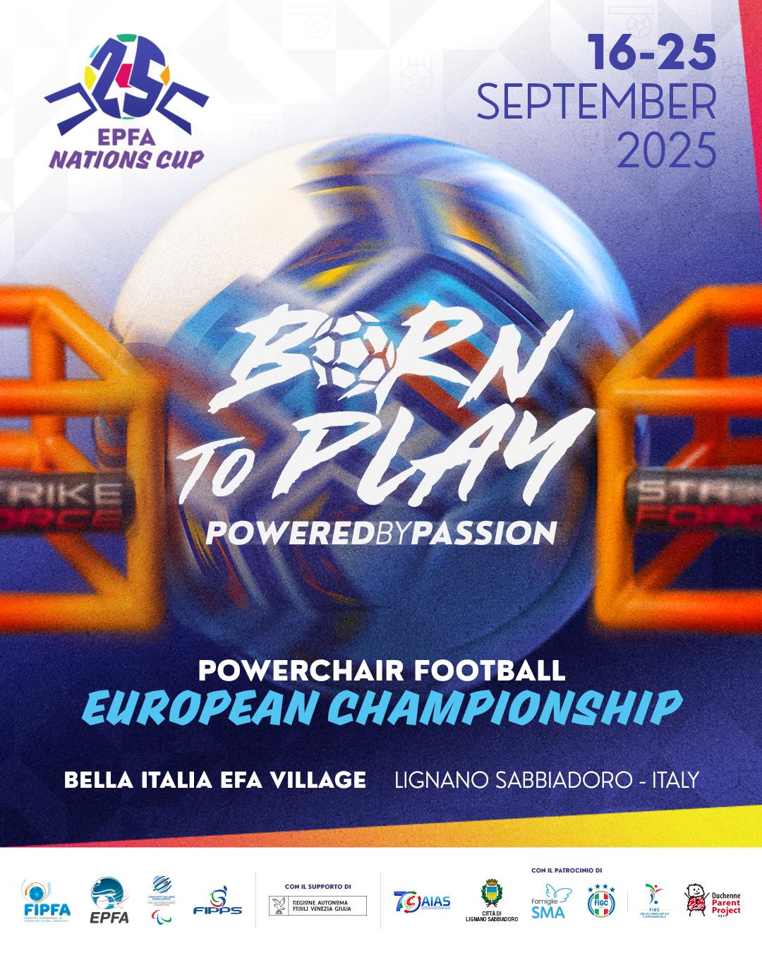 EPFA Nations Cup, a Lignano Sabbiadoro l’Europeo di Powerchair Football: sport, accessibilità, inclusione. L’Italia a caccia di un pass per il Mondiale e in campo con le maglie della Nazionale di calcio
