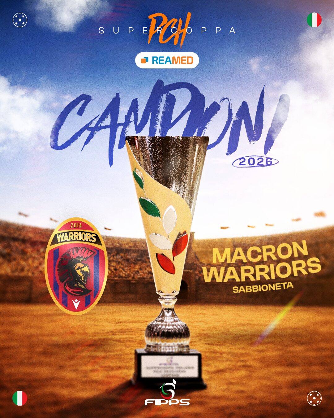 Supercoppa Italiana Powerchair Hockey: i Macron Warriors Sabbioneta trionfano a Lignano