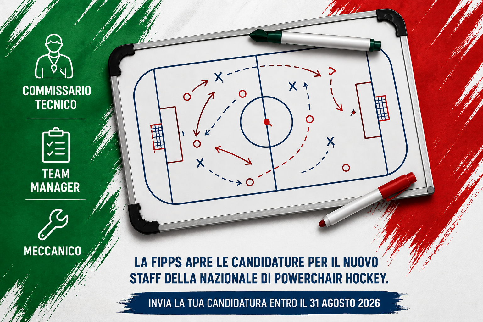 FIPPS apre le candidature per lo staff della Nazionale Italiana di Powerchair Hockey