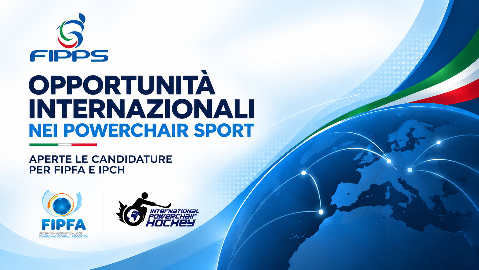 Opportunit&agrave; internazionali nel Powerchair Sport: aperte le candidature per FIPFA e IPCH